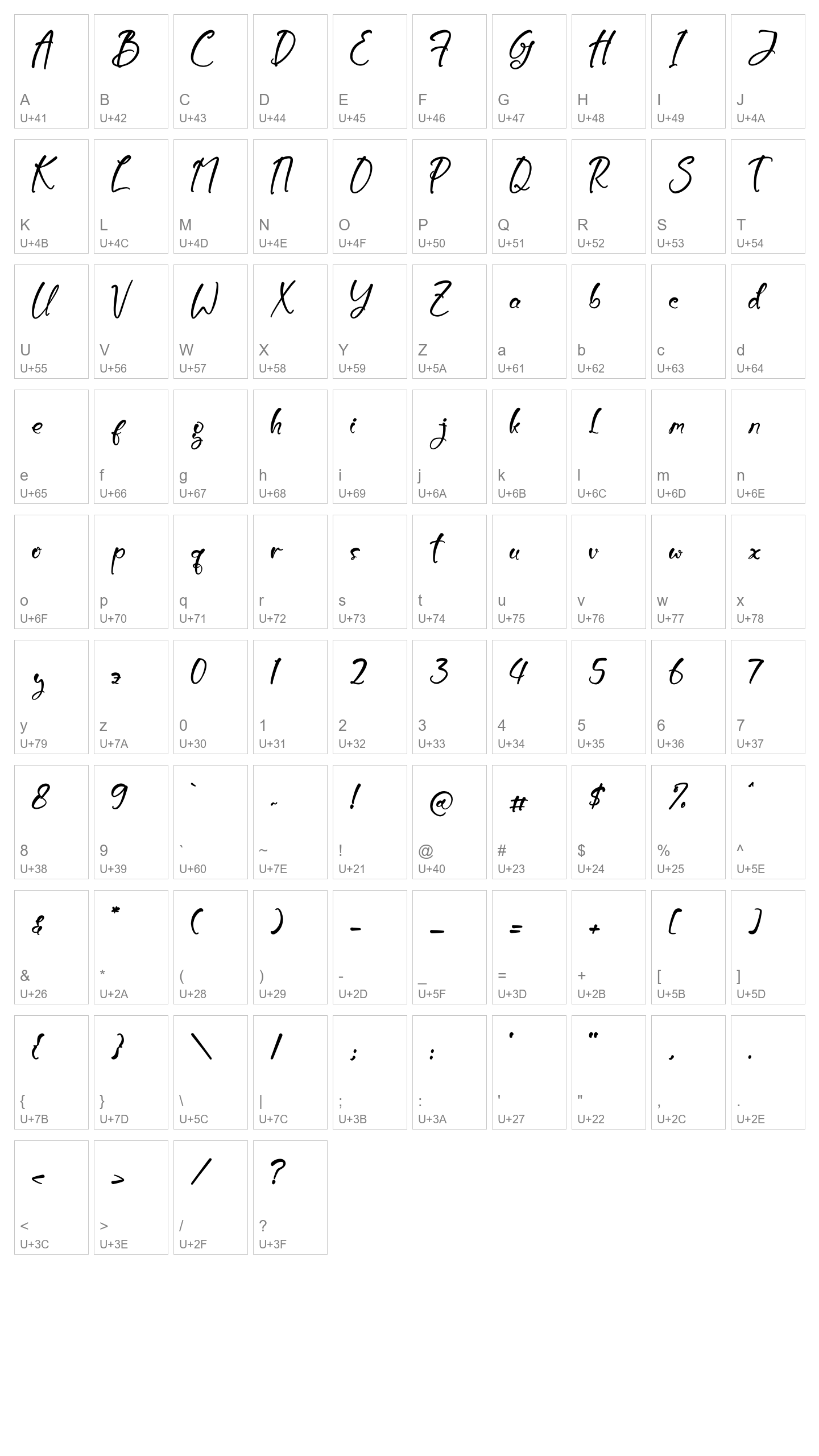 Character Map Image