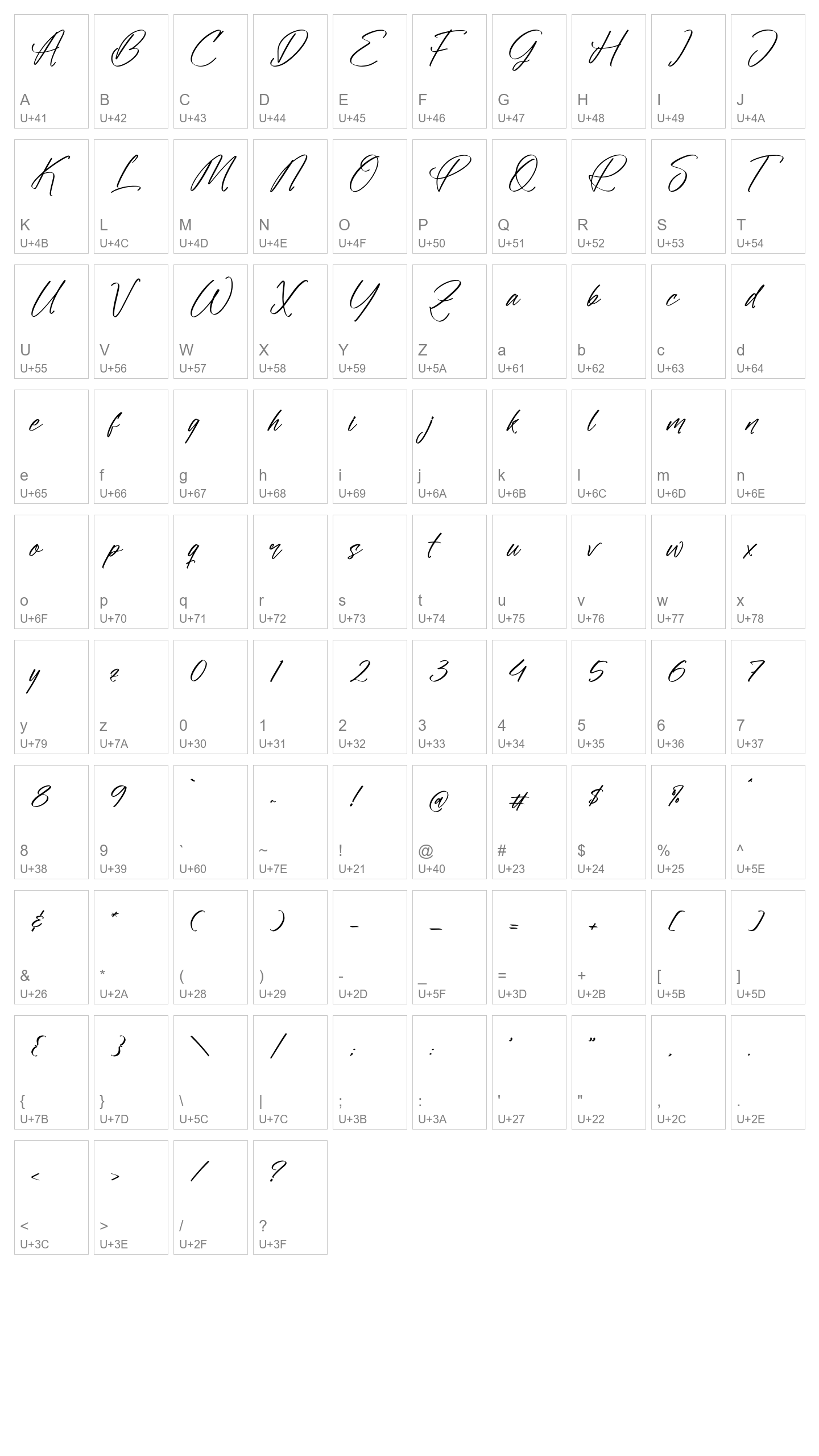 Character Map Image
